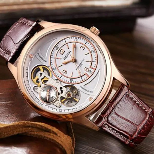 MEGIR Casual Watch with Leather Band