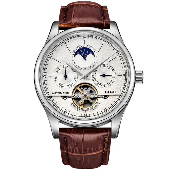 Men Automatic Mechanical Watch Tourbillon
