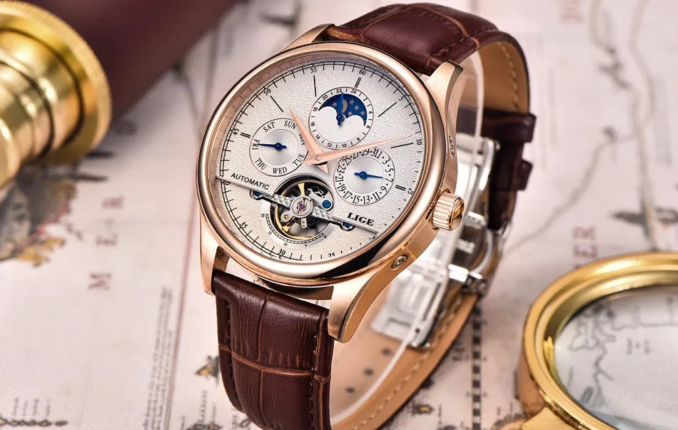 Men Automatic Mechanical Watch Tourbillon