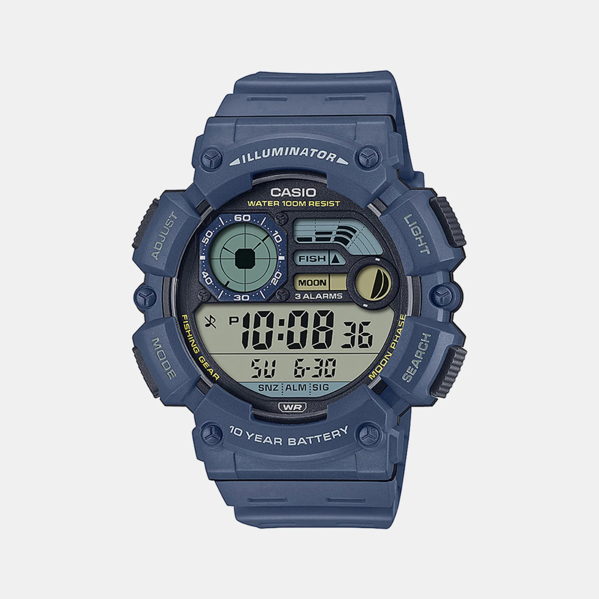 Men's Black Digital Resin Watch D293 - WS-1500H-2AVDF