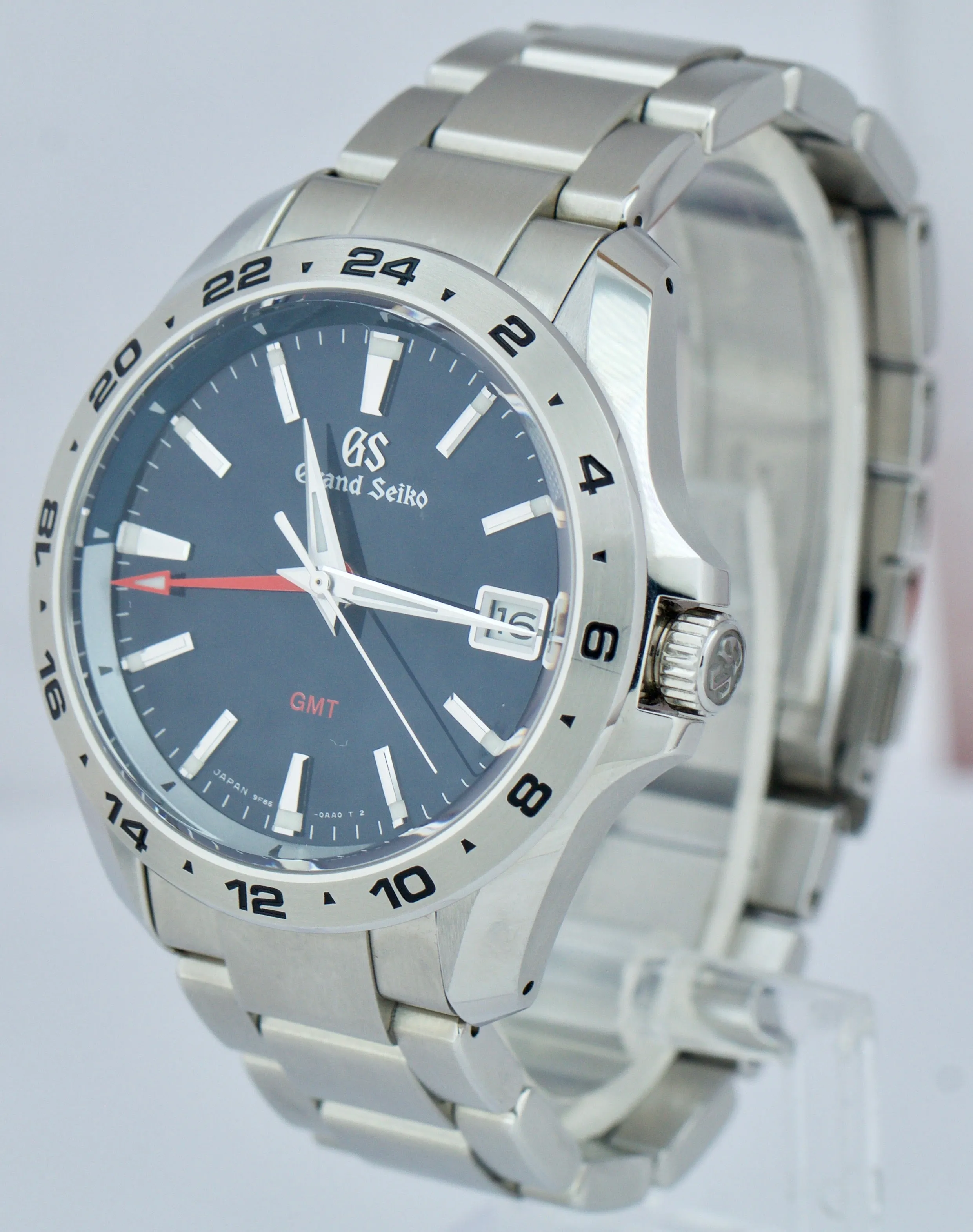 Men's Grand Seiko Sport GS 39mm GMT Stainless Steel Blue Quartz SBGN005 Watch