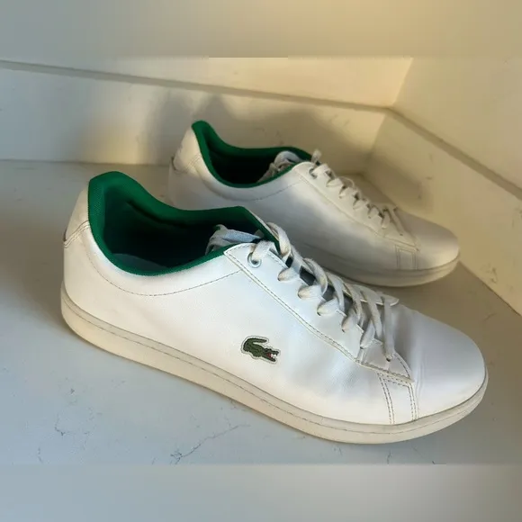 Men’s Lacoste Leonard leather White sneaker sz13