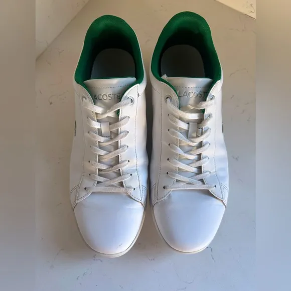 Men’s Lacoste Leonard leather White sneaker sz13