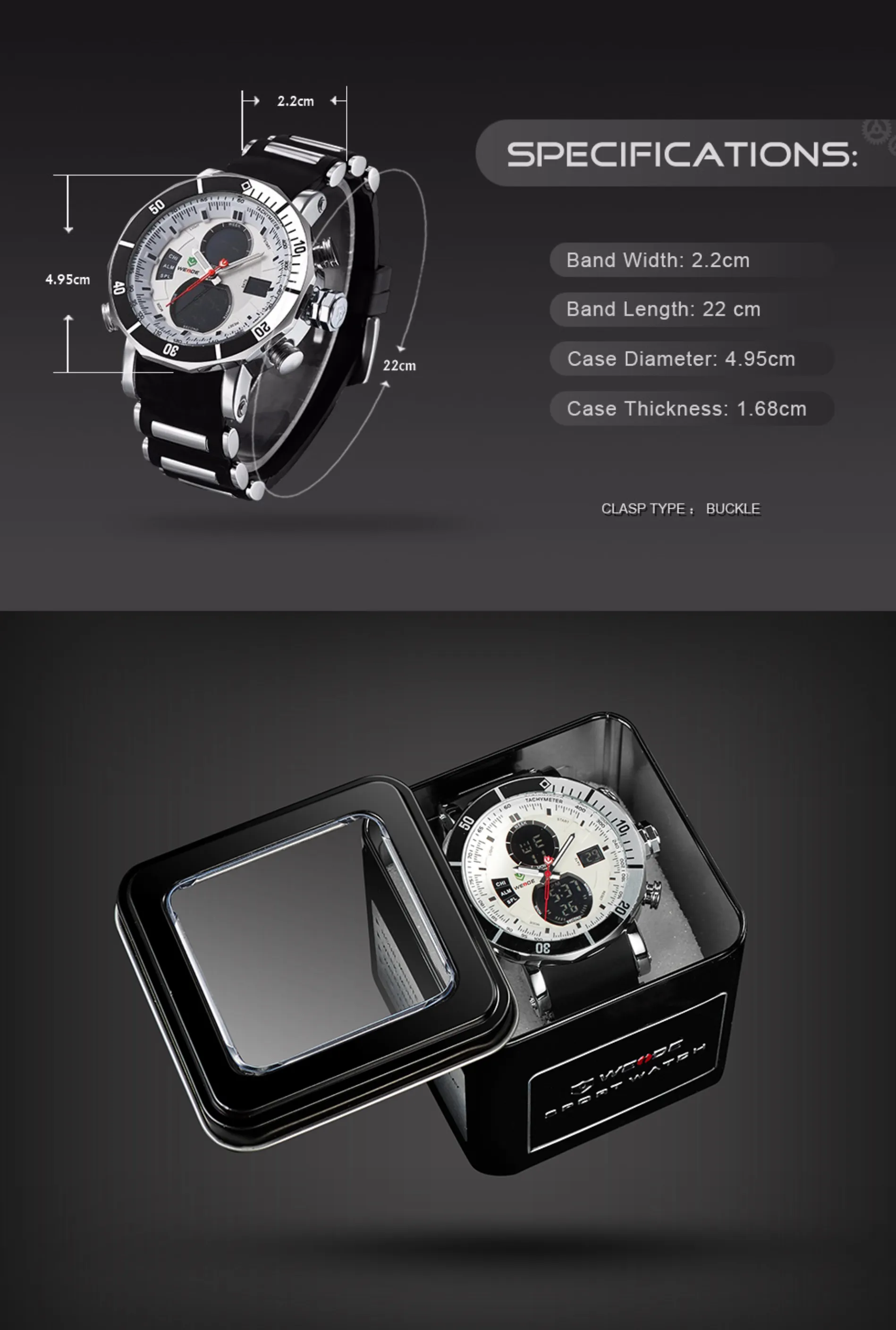 Men's WEIDE Digital LED Sports Watch.