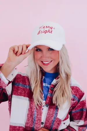 Merry & Bright Sherpa Cap - White