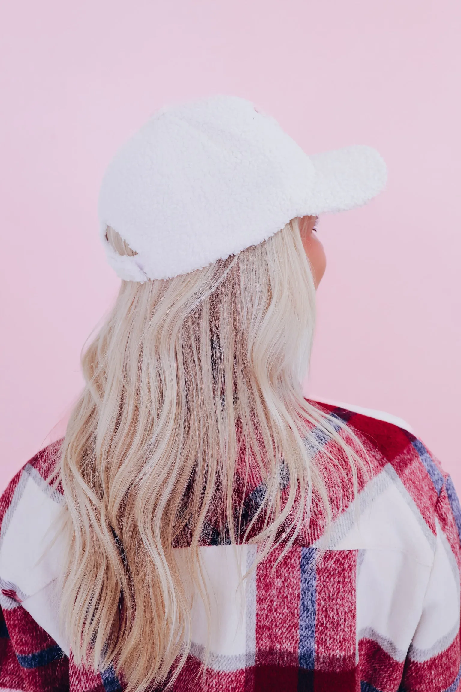 Merry & Bright Sherpa Cap - White
