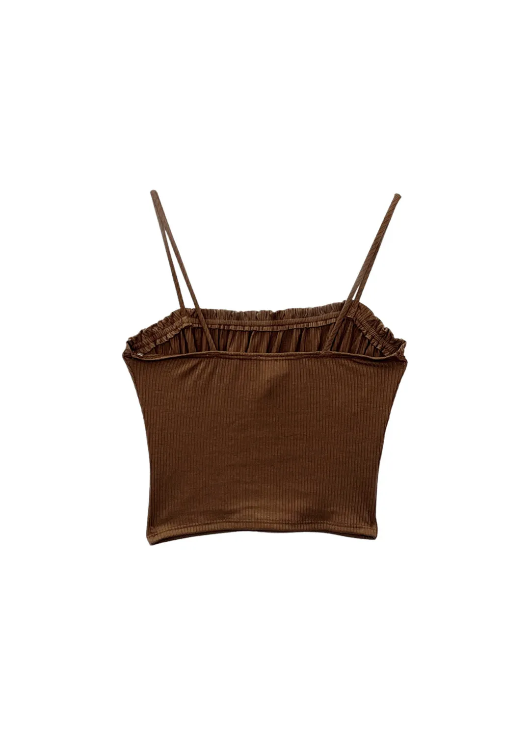 Mia Cropped Cami Top - Mocha