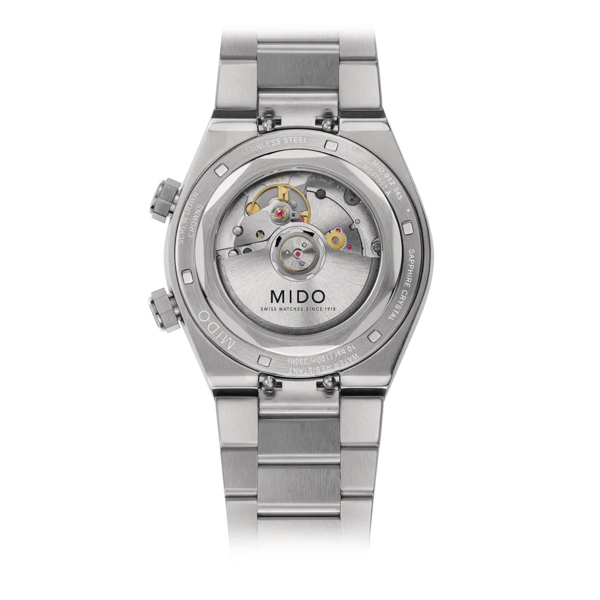 Mido Multifort 8 Two Crowns 40mm Grey Dial Steel Men's Watch M0475071108100