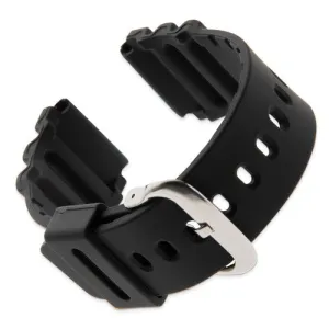 MilSpec Black Polyurethane Sport Dive Strap, Classic Triple Rib Design, 22 mm