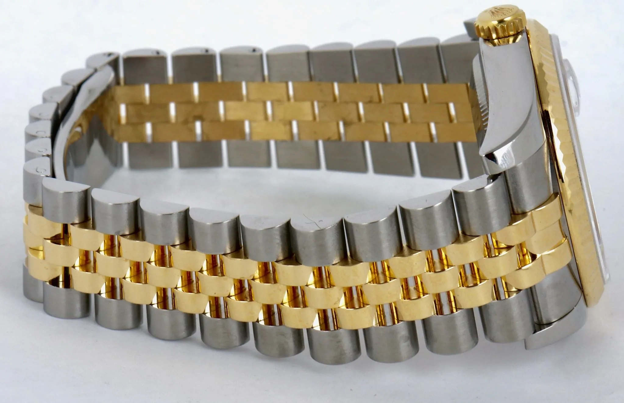 MINT 2006 Rolex DateJust 36mm Factory Silver Diamond 116233 18K Gold Two-Tone