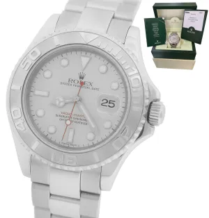 MINT 2007 Rolex Yacht-Master 16622 D Stainless Platinum 40mm Swiss Date Watch