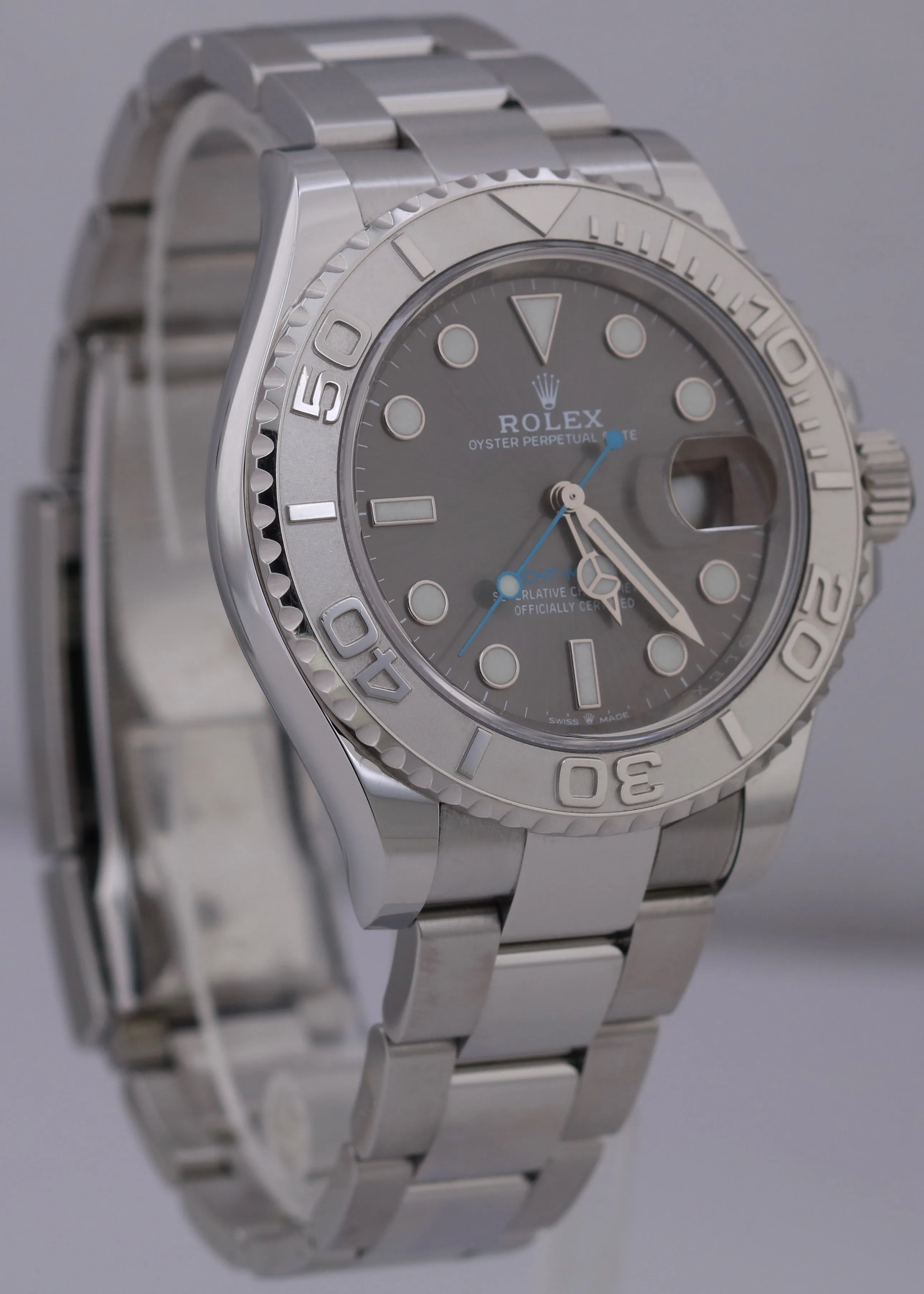 MINT 2021 PAPERS Rolex Yacht-Master 40mm RHODIUM 126622 YM1 Platinum Steel BOX