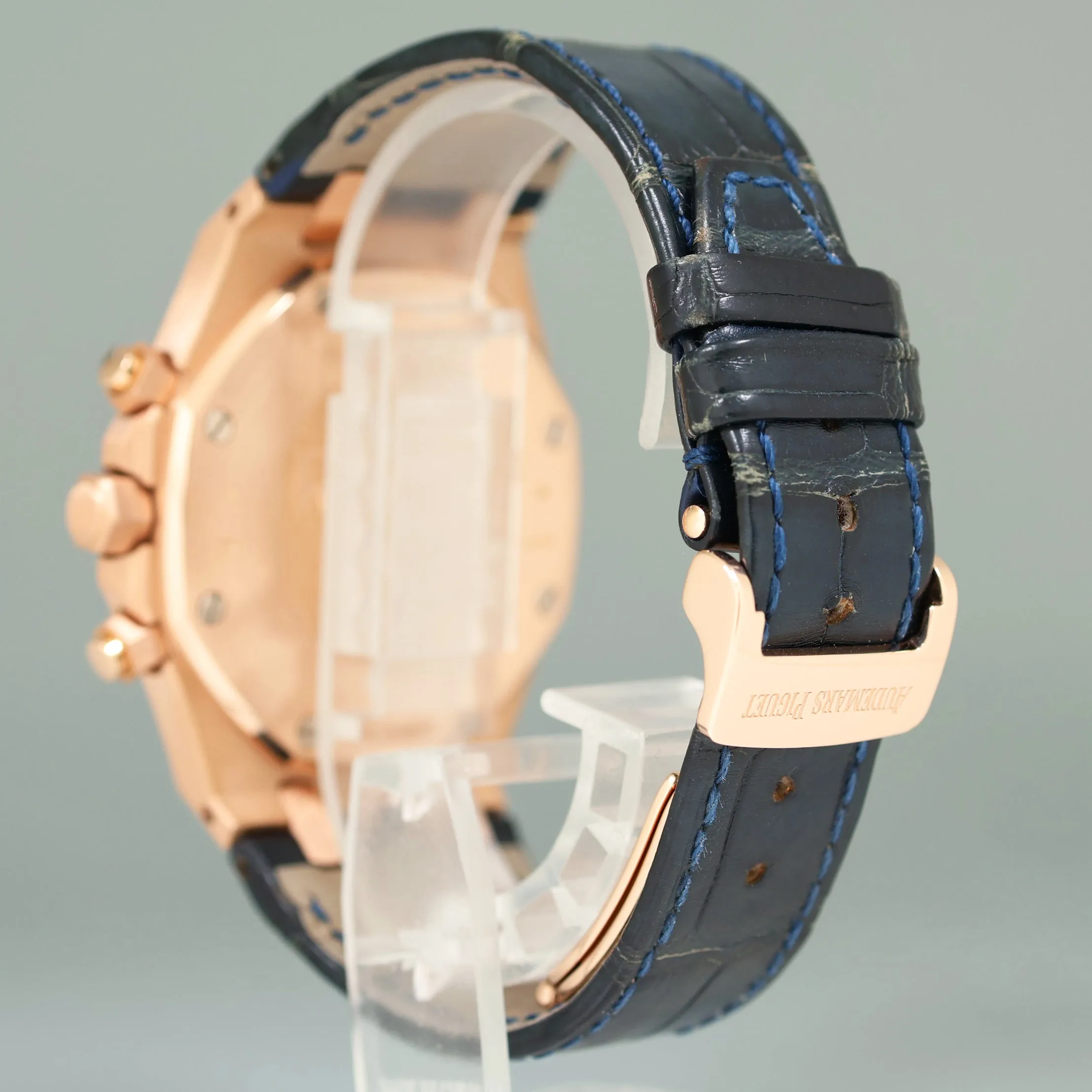 MINT PAPERS Audemars Piguet Royal Oak Blue Dial Chrono Rose Gold 26331OR Watch