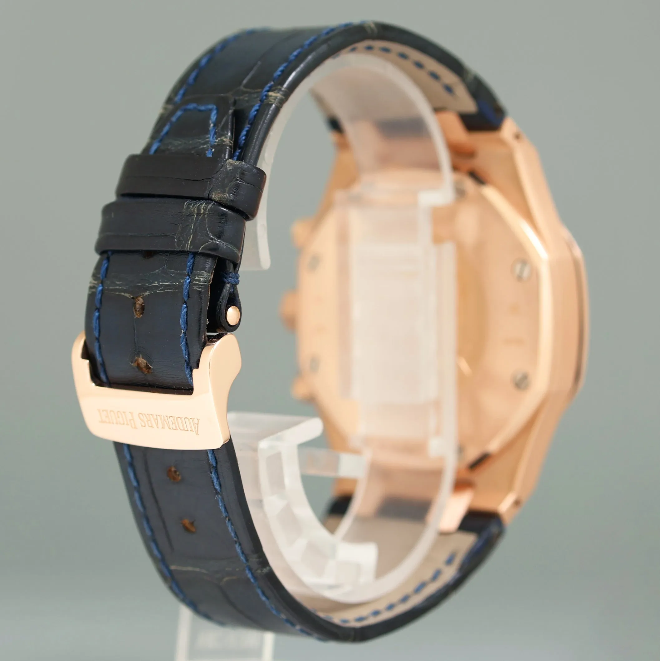 MINT PAPERS Audemars Piguet Royal Oak Blue Dial Chrono Rose Gold 26331OR Watch