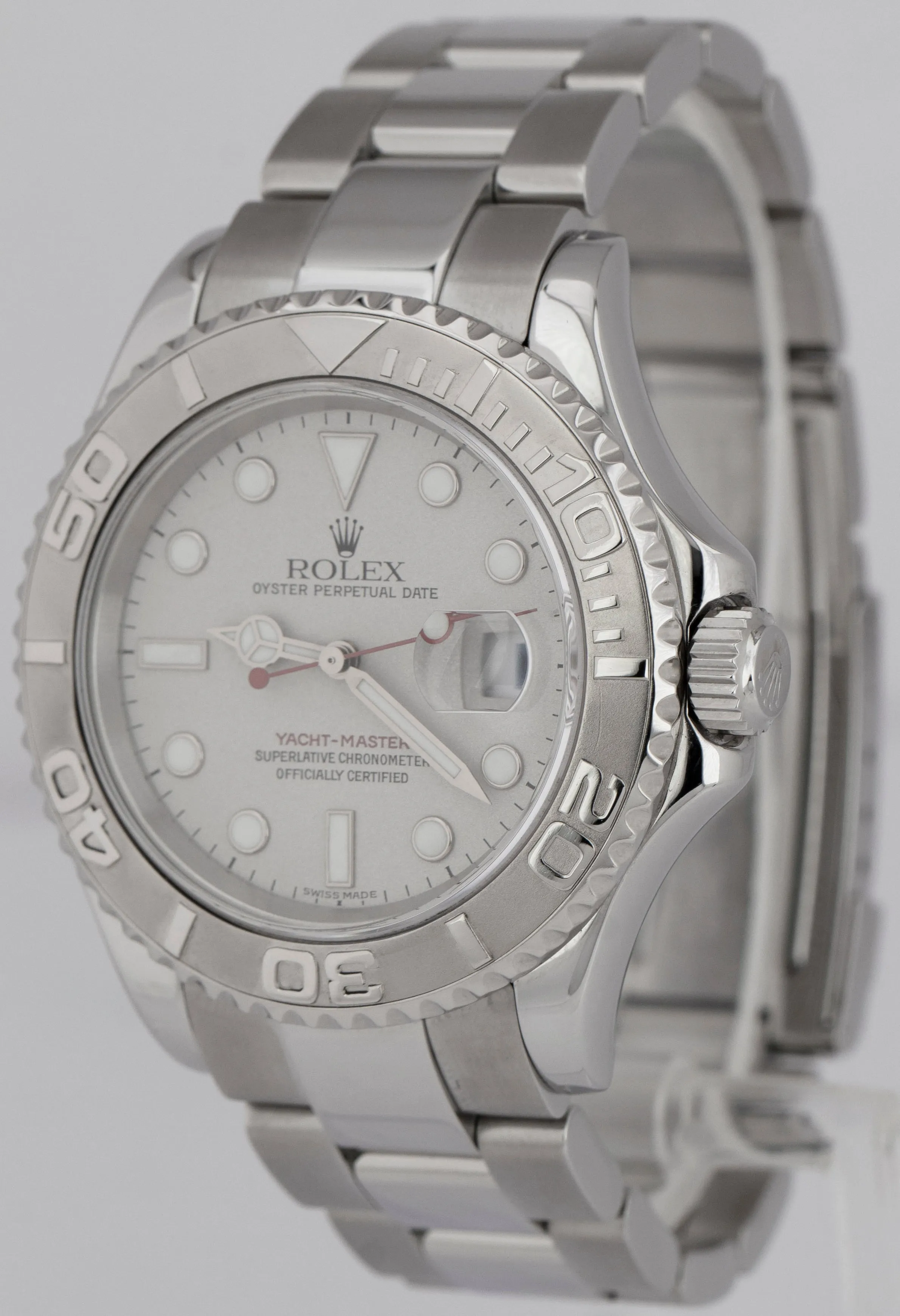 MINT PAPERS Rolex Yacht-Master PLATINUM Stainless Steel 40mm Watch 16622 BOX