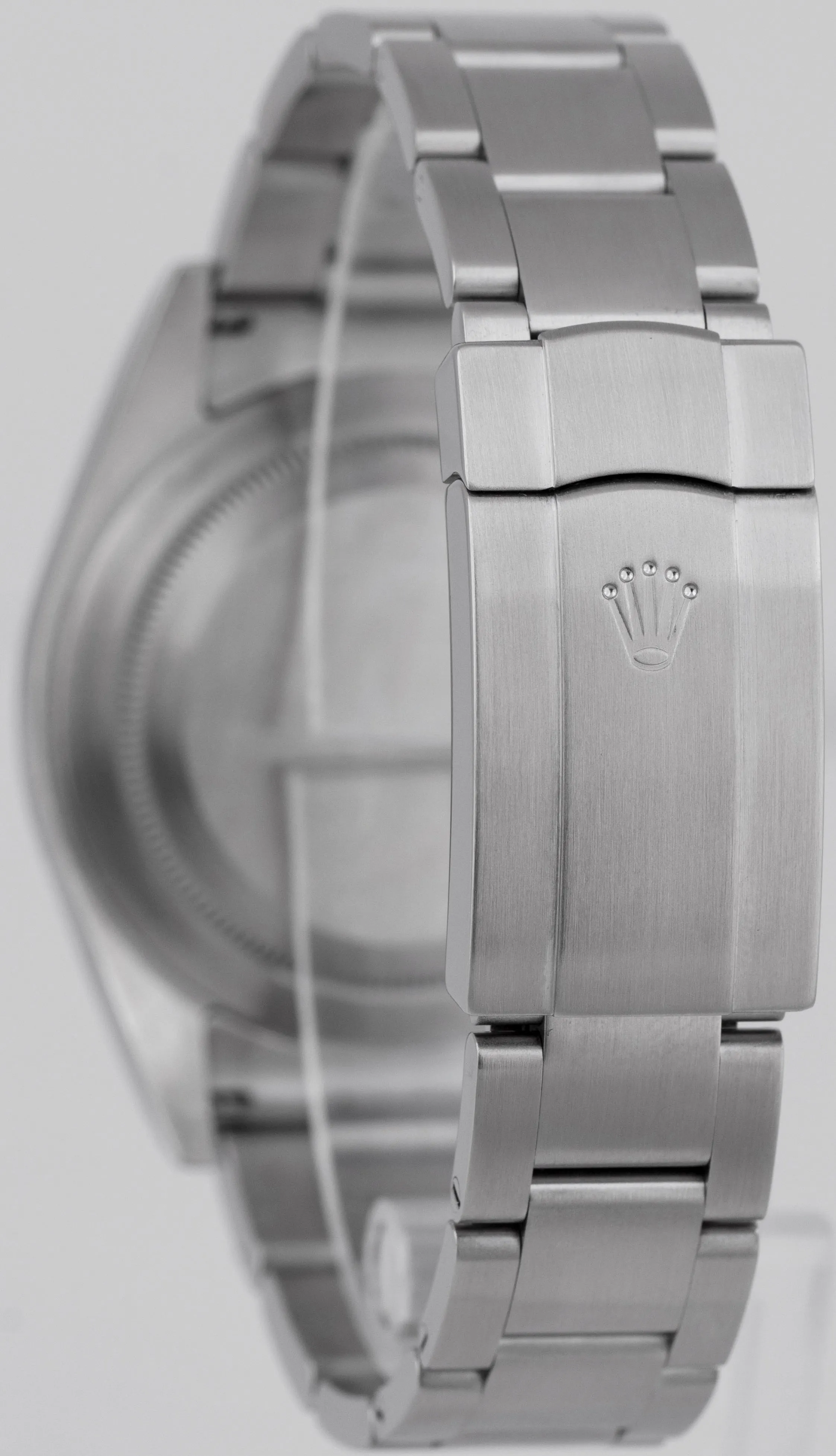 MINT Rolex Oyster Perpetual 39mm RHODIUM Stainless Steel Automatic Watch 114300