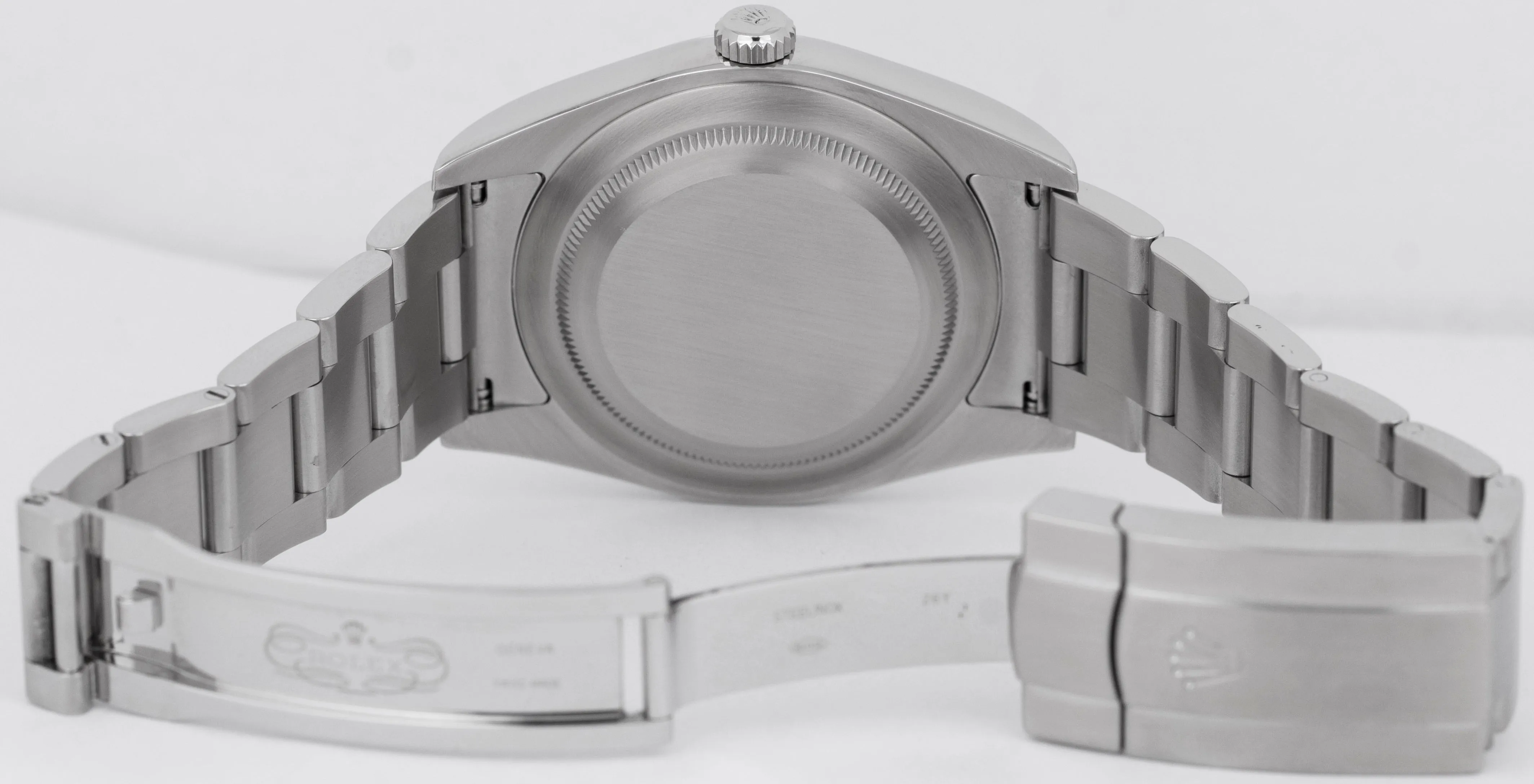 MINT Rolex Oyster Perpetual 39mm RHODIUM Stainless Steel Automatic Watch 114300