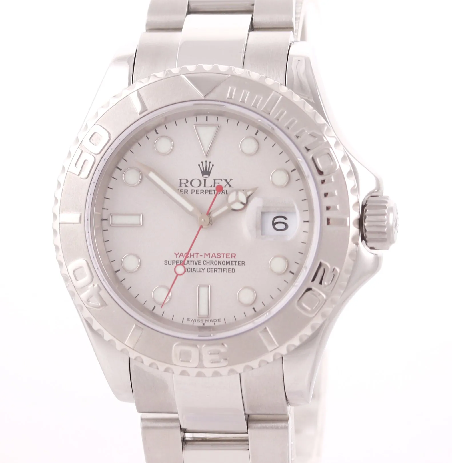 MINT Rolex Yacht-Master 16622 Steel Platinum Bezel Rolesium 40mm Watch Box
