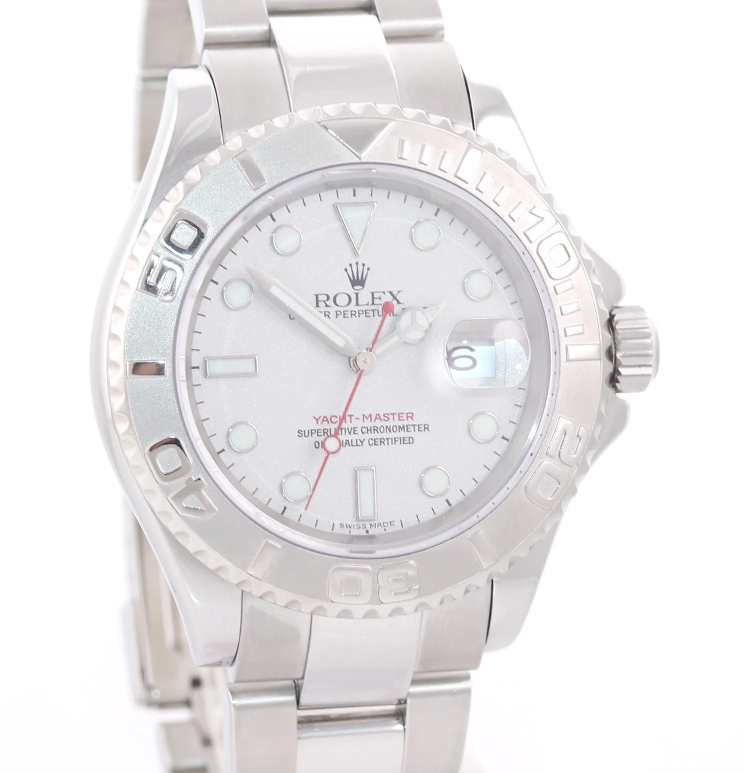 MINT Rolex Yacht-Master 16622 Steel Platinum Bezel Rolesium 40mm Watch Box