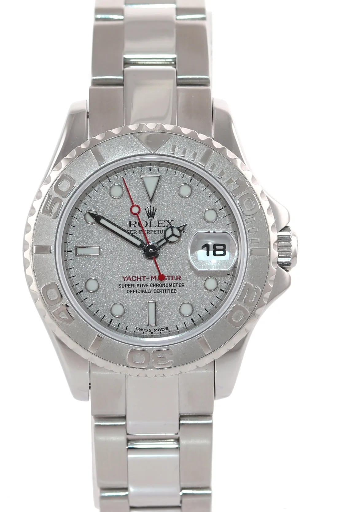 MINT Rolex Yacht-Master 169622 Steel Platinum Dial Rolesium 29mm Watch Box