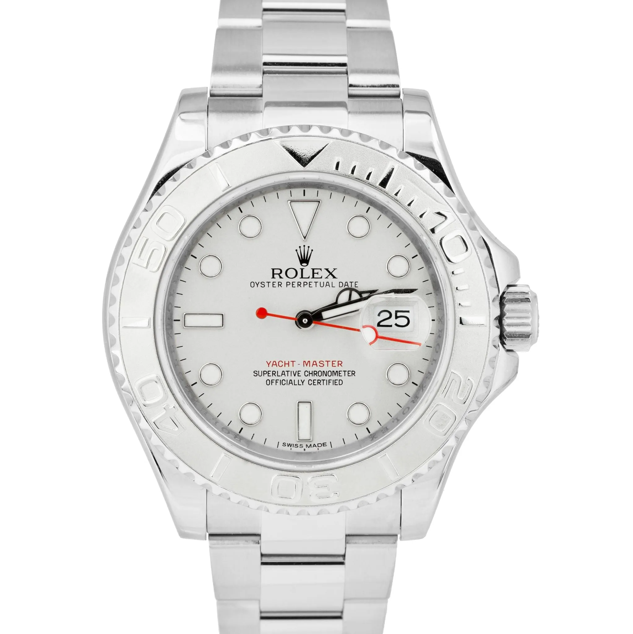 MINT Rolex Yacht-Master 40mm NEW BUCKLE 116622 Stainless Platinum Silver Watch
