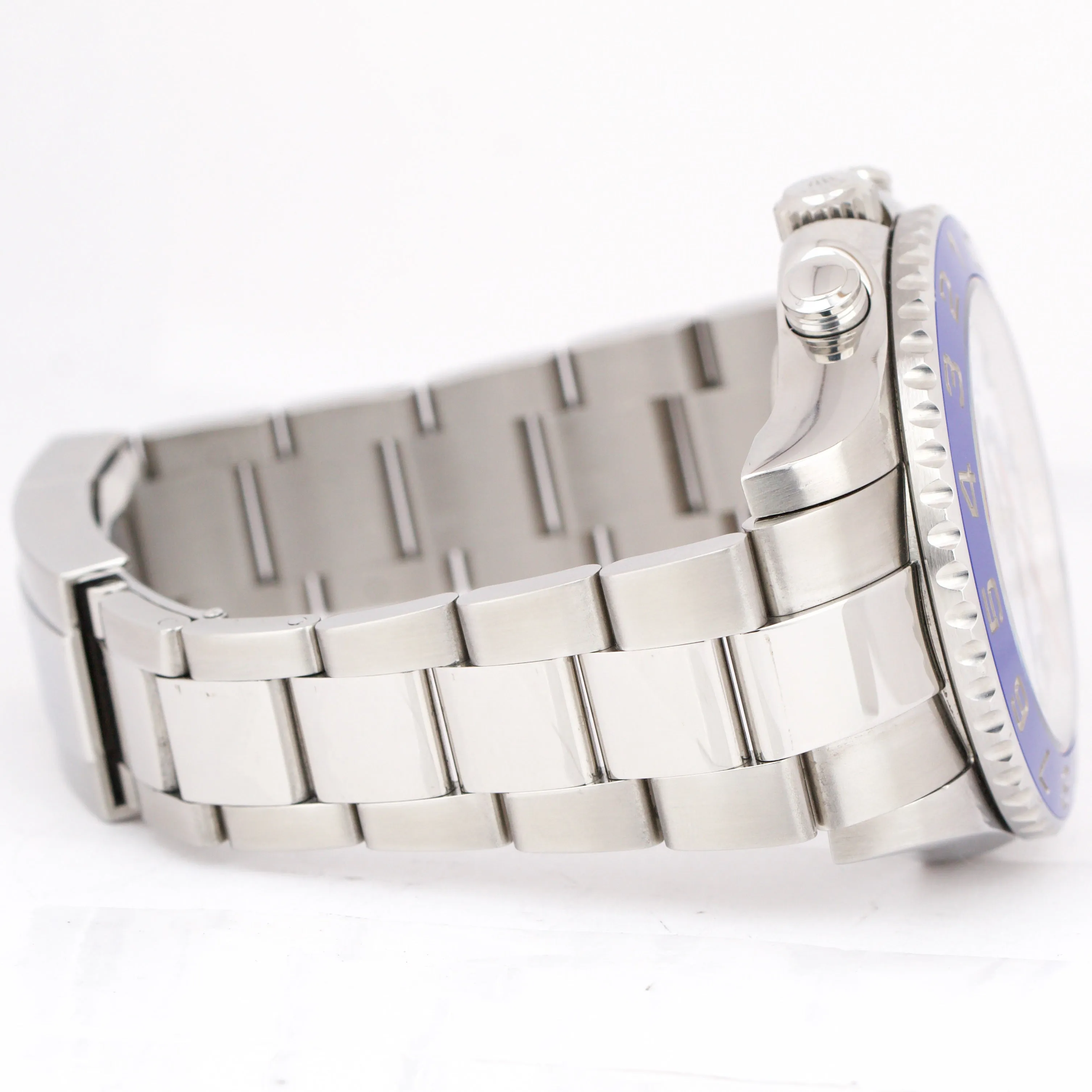 MINT Rolex Yacht-Master II 44mm WHITE 116680 YM2 BLUE HANDS Steel Ceramic Watch