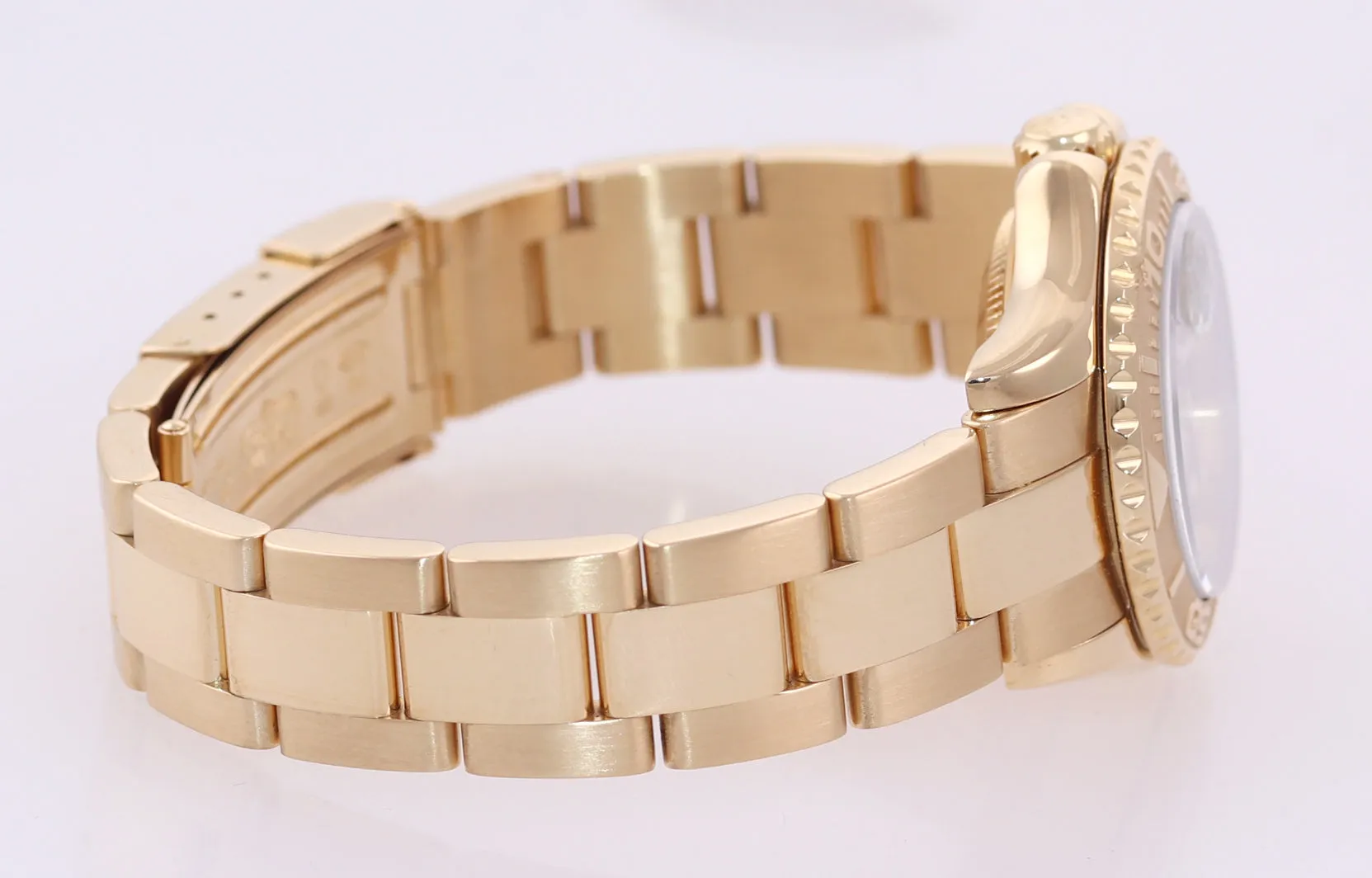 MINT Yellow GOLD Ladies Rolex Yacht-Master 69628 Blue Dial 29mm Watch Box