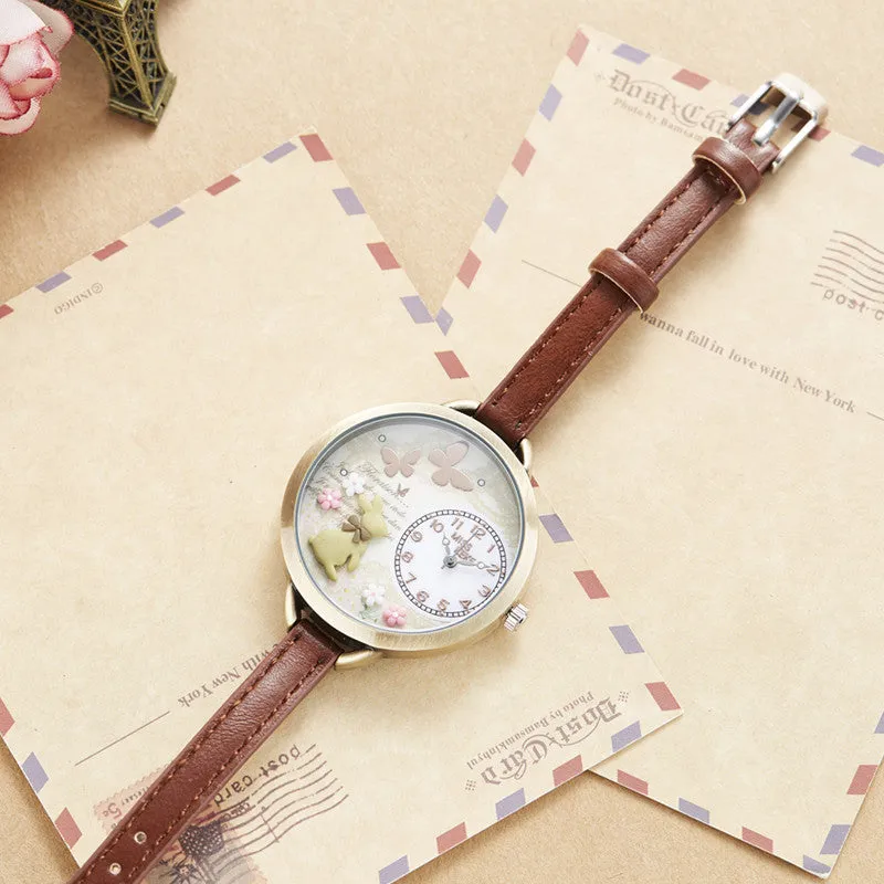 Miss Bunny -- Women's Butterfly Watches