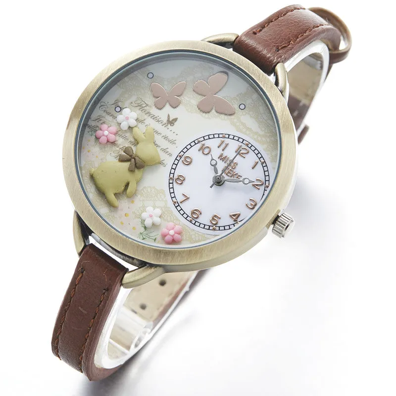 Miss Bunny -- Women's Butterfly Watches