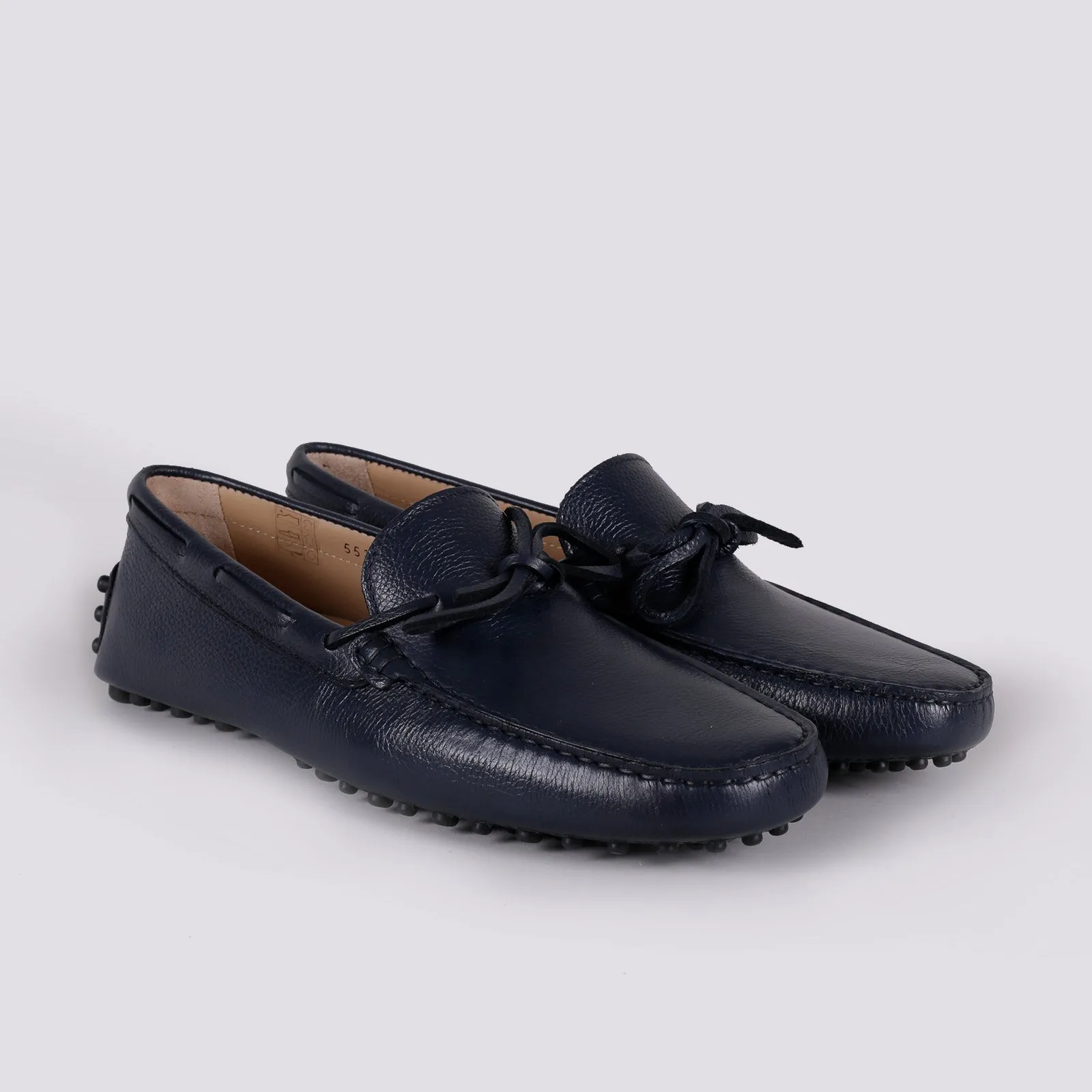 MOCASSINO CON GOMMINI IN PELLE