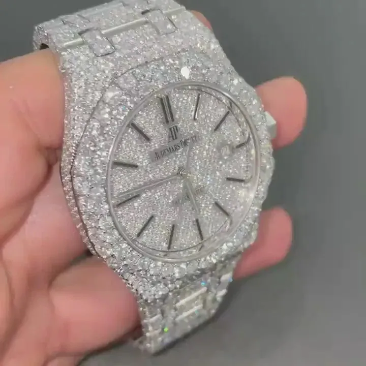 MOISSANITE AP WATCH | AUDEMARS PIGUET ROYALOAK BUSTDOWN  W 118