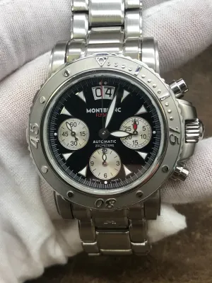 Montblanc Sport Flyback Chronograph 7059 Black Dial Automatic Men's Watch