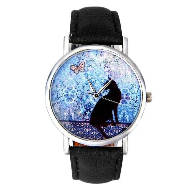 Moonlight Cat & Butterfly Watches