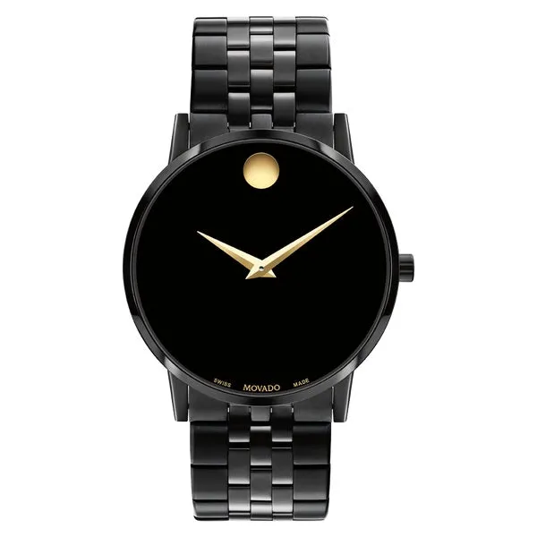 Movado Museum Classic Mens Black Tone Black Dial Watch