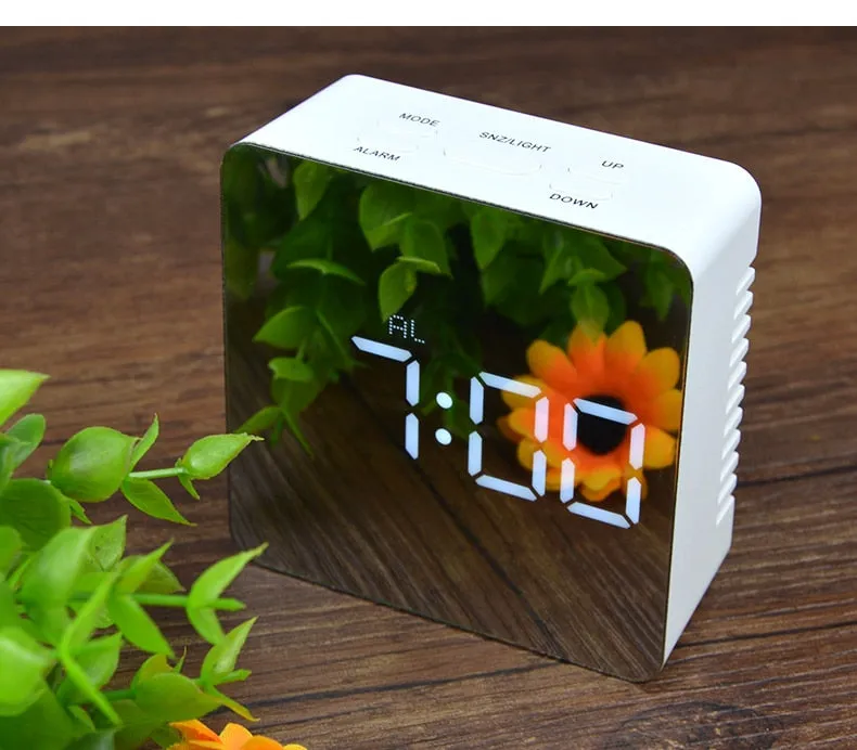 Multi-Function LED Table Clock Digital Modern Mirror Alarm Clocks