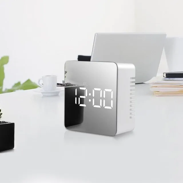 Multi-Function LED Table Clock Digital Modern Mirror Alarm Clocks