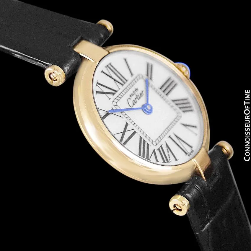 Must de Cartier Vendome Ladies Vermeil Watch - 18K Gold Over Sterling Silver