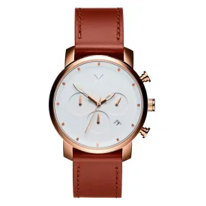 MVMT Chrono Rose Gold Natural Tan Men's watch