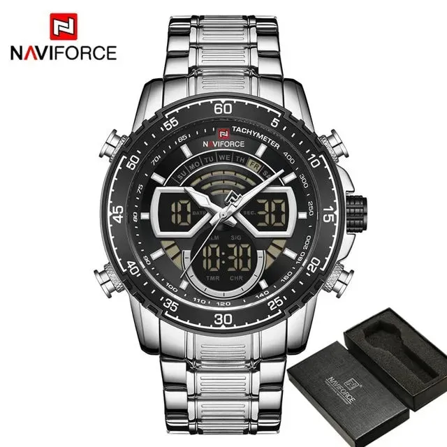 Naviforce 9189 CH - Silver Black