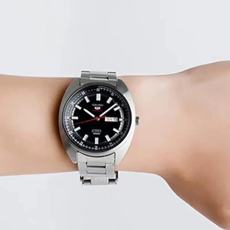 New  5 Original Automatic Mechanical Sports Watch for Men 10Bar Waterproof Luminous Brand Watches Stainless Steel Band