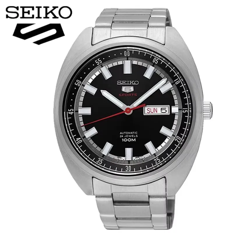 New  5 Original Automatic Mechanical Sports Watch for Men 10Bar Waterproof Luminous Brand Watches Stainless Steel Band