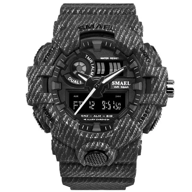 New Camouflage Military Watch SMAEL Watch Men Sports Watch LED