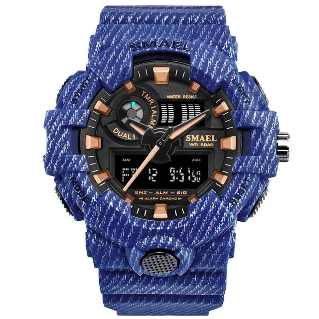 New Camouflage Military Watch SMAEL Watch Men Sports Watch LED