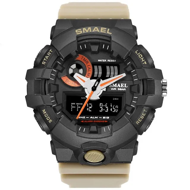 New Camouflage Military Watch SMAEL Watch Men Sports Watch LED