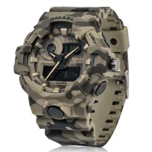 New Camouflage Military Watch SMAEL Watch Men Sports Watch LED