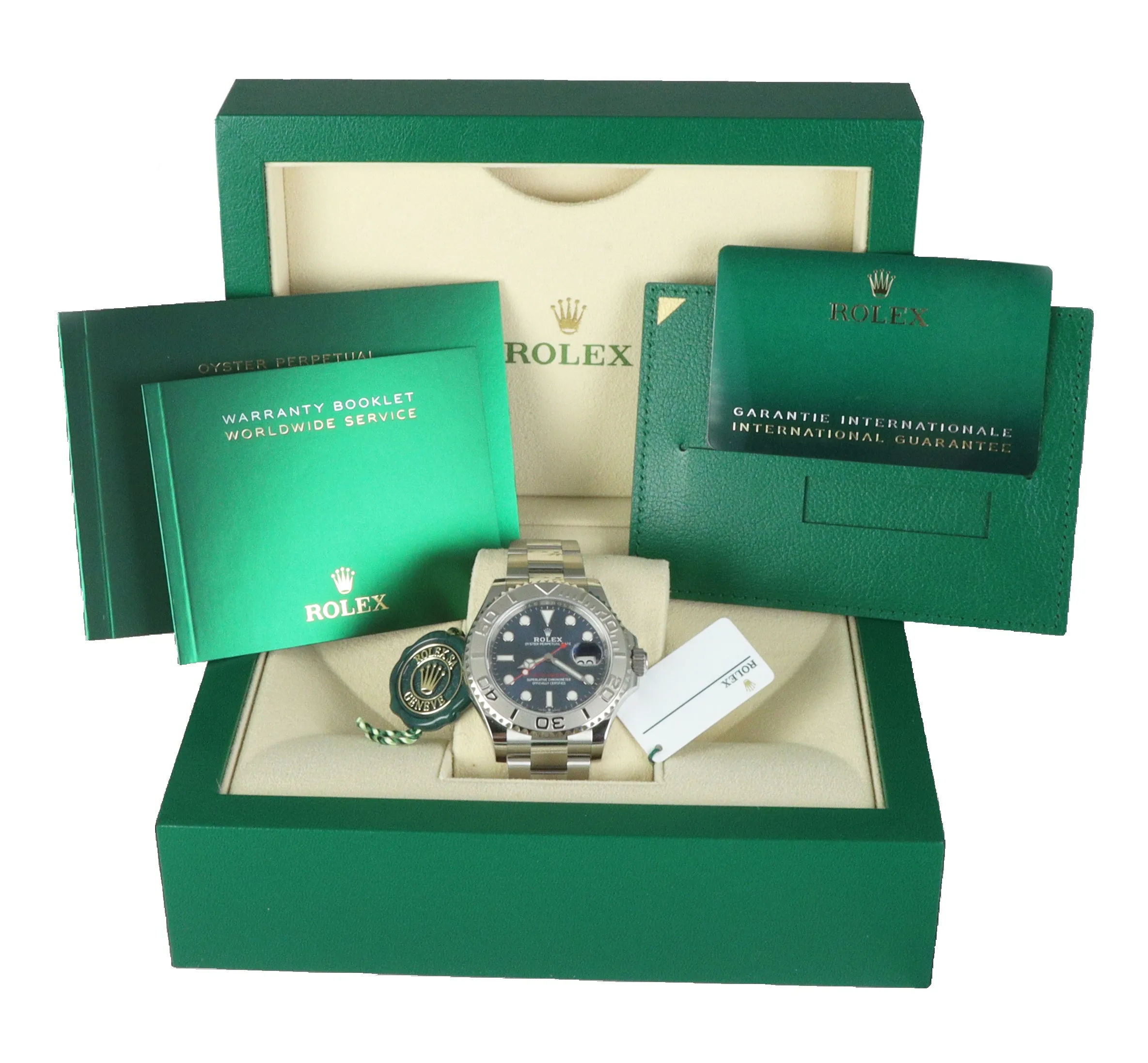 NEW FEB 2021 Rolex Yacht-Master 40mm Blue 126622 Stainless Platinum Oyster Watch