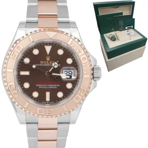NEW JUNE 2022 Rolex Yacht-Master 18K Rose Gold Brown Chocolate 40mm 126621 Watch