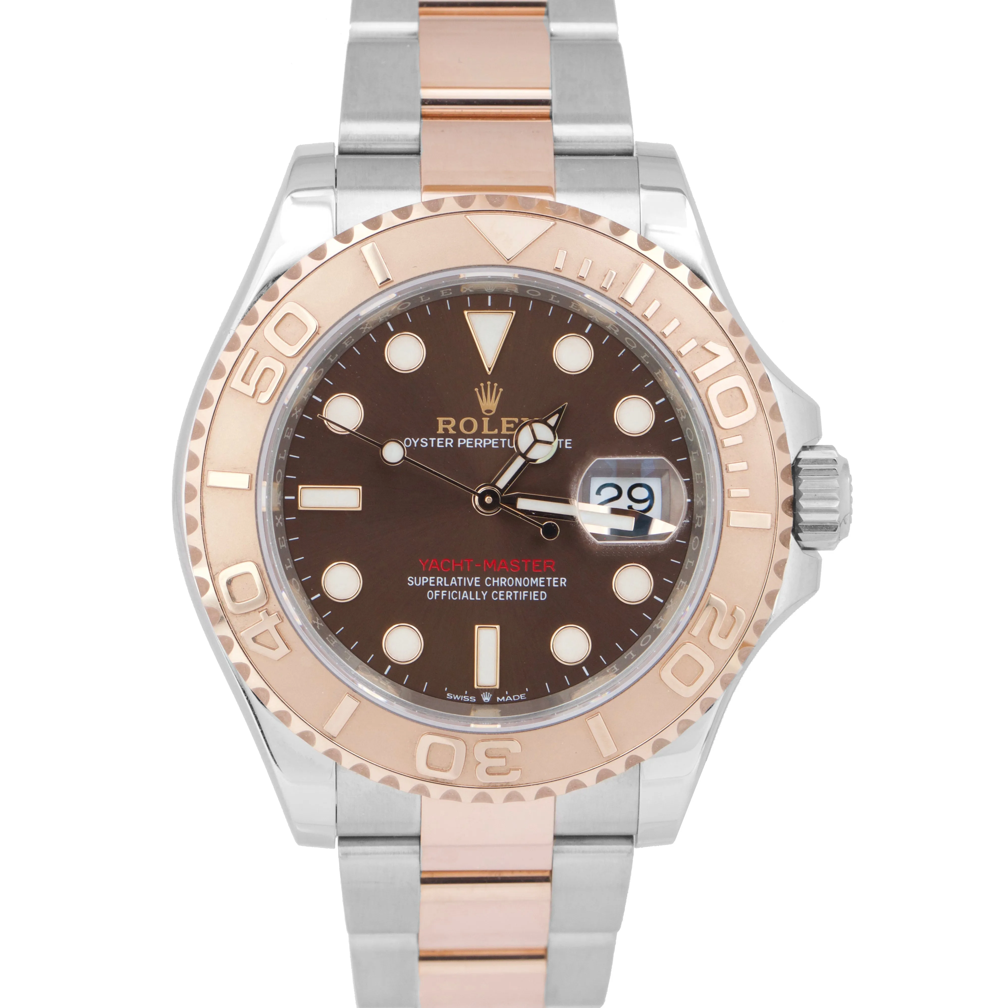 NEW JUNE 2022 Rolex Yacht-Master 18K Rose Gold Brown Chocolate 40mm 126621 Watch