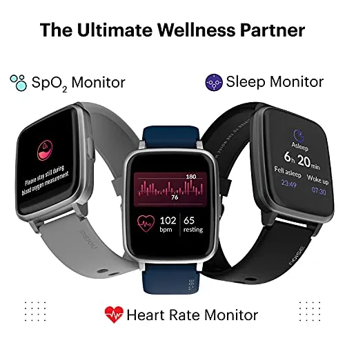 Noise ColorFit Pulse Spo2 Smart Watch with 10 days battery life, 60  Watch Faces, 1.4" Full Touch HD Display Smartwatch, 24*7 Heart Rate Monitor Smart Band, Sleep Monitoring Smart Watches for Men and Women & IP68 Waterproof (Jet Black)