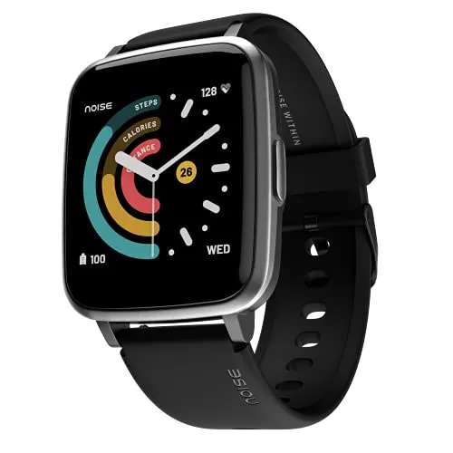 Noise ColorFit Pulse Spo2 Smart Watch with 10 days battery life, 60  Watch Faces, 1.4" Full Touch HD Display Smartwatch, 24*7 Heart Rate Monitor Smart Band, Sleep Monitoring Smart Watches for Men and Women & IP68 Waterproof (Jet Black)